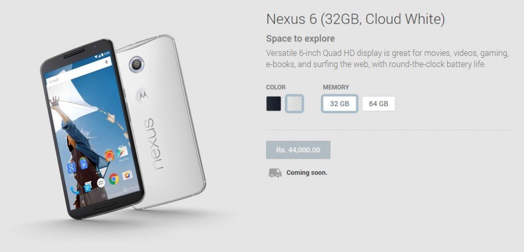 nexus 6 32gb india