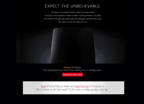OnePlus One set to launch in India soon via Amazon (#TheOneThing, #NeverSettle) - 4