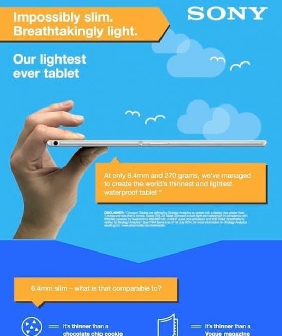 Sony Xperia Z3 Tablet compact:World's slimmest waterproof Tablet[Infographic] - 4