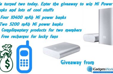 Giveaway: 4 Mi 10400 mAh + 2 Mi 5200 mAh power banks + 2 EarHoox pack (Winners announced) - 6