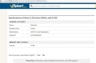Moto G 3rd Gen leak: white, 8 GB spotted in Flipkart - 6