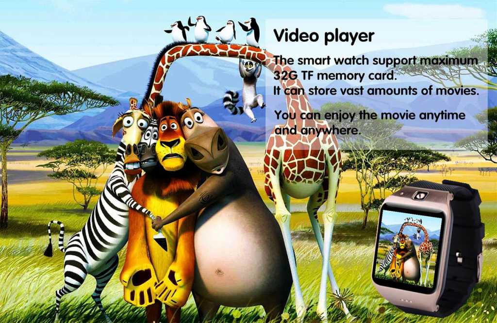 LG118 smartwatch-movie-video-player