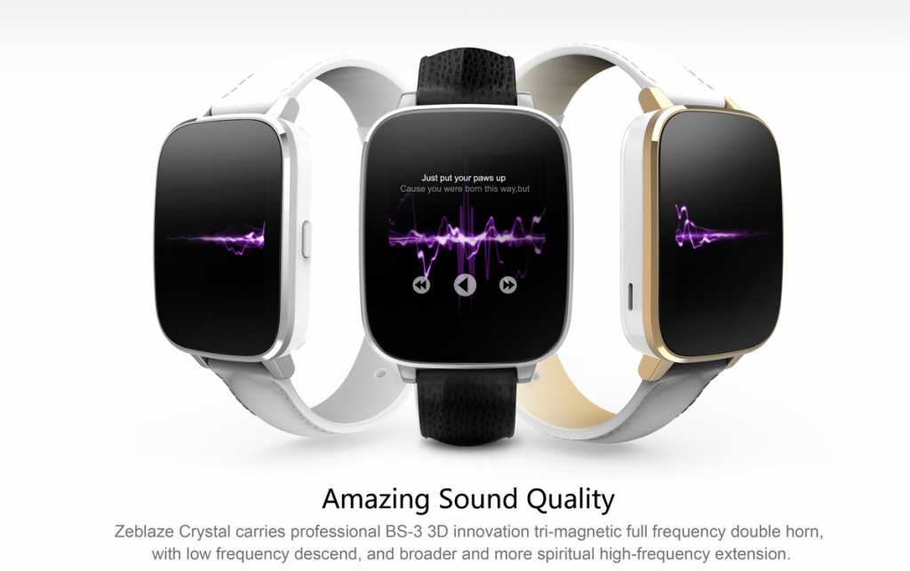 zeblaze crystal smartwatch-audio-sound-quality