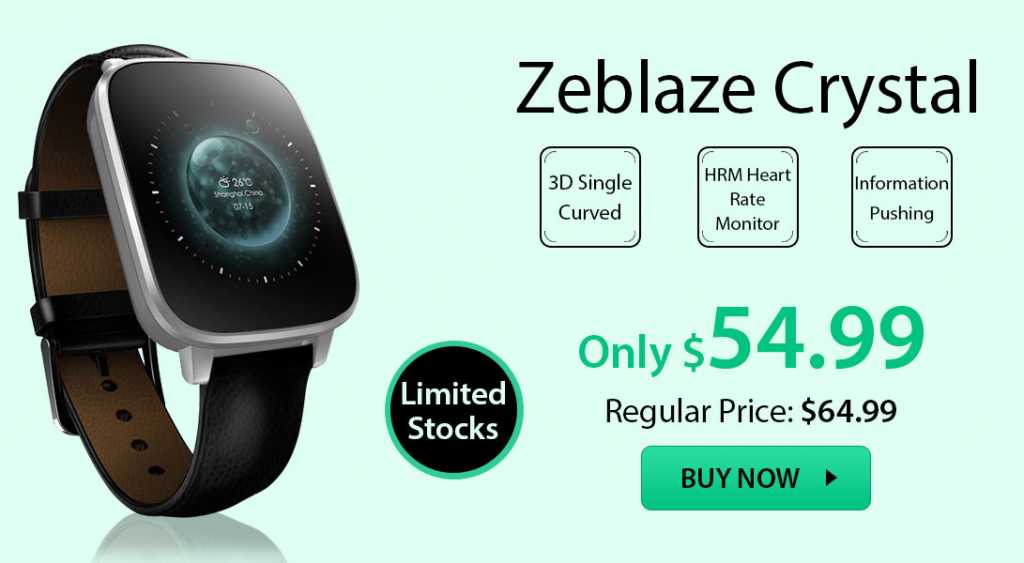 Top 4 Best Selling Cheapest Smartwatches- 2015: Deal Alert - 7 zeblaze crystal smartwatch-deal-alert