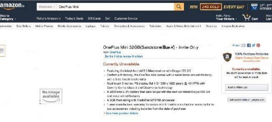 OnePlus X aka OnePlus Mini Spotted on Amazon India - 4