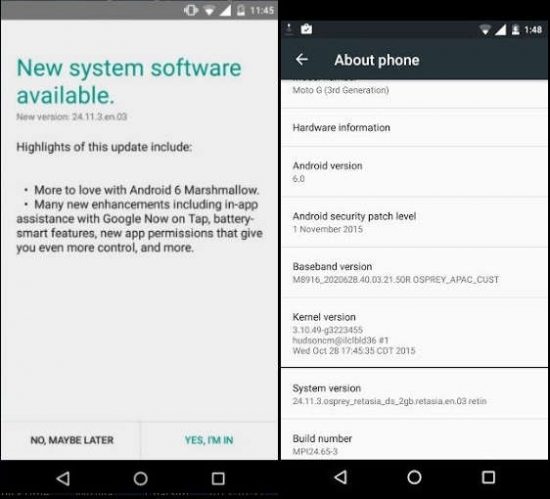 Android 6.0 Marshmallow Soak Tests Begin for Moto G 3rd Gen (2015) - 4