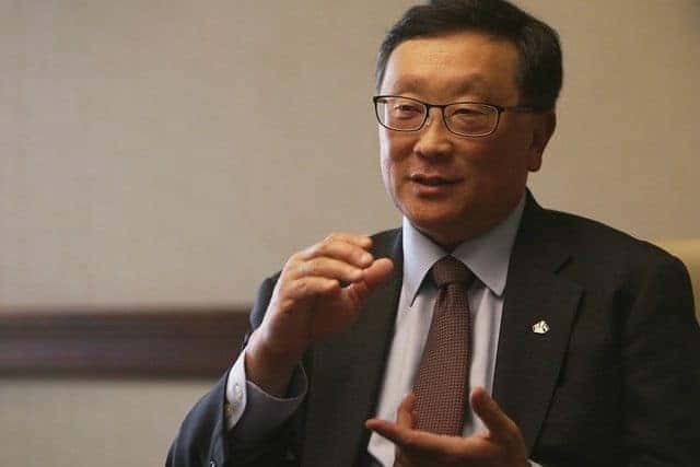 BlackBerry chief executive John Chen told The National the company plans to launch two mid-range Android handsets this year