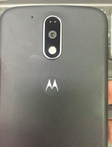 The back of Moto G4 looks much different from older phones from the Moto G lineup