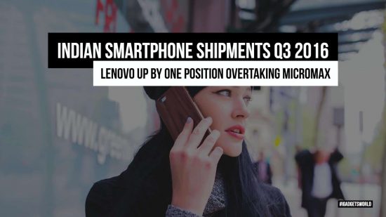Indian Smartphone Shipments Q3 2016 | Micromax Down & Lenovo Up - 4